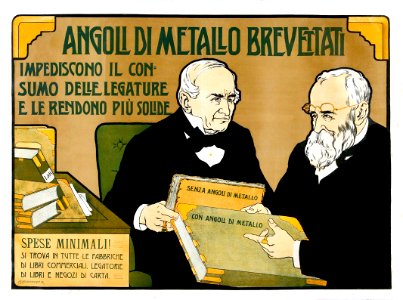 RANZENHOFER, Emil. Angoli di Metallo Brevettati, c. 1900s.. Free illustration for personal and commercial use.