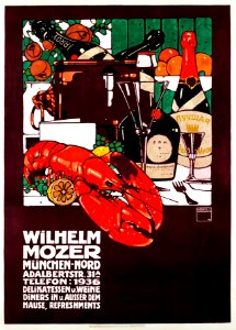 HOHLWEIN, Ludwig. Wilhelm Mozer, München-Nord, Delikatessen u. Weine, 1909.