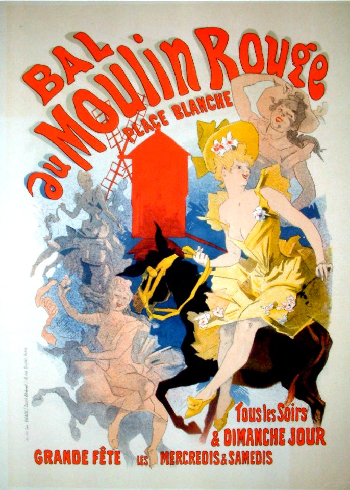 CHÉRET, Jules (1836-1932). 🇫🇷  Bal au Moulin Rouge.