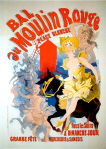 CHÉRET, Jules (1836-1932). 🇫🇷  Bal au Moulin Rouge.