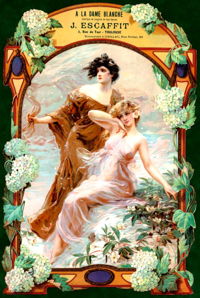 PRIVAT LIVEMONT, Henri.  J. Escaffit, Toulouse [Lingerie ad], 1904.
