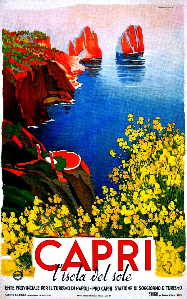 RICCOBALDI DEL BAVA, Giuseppe.  Capri l'Isola del Sole.
