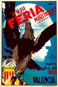 CONET. XVIII Feria Muestrario Internacional, Valencia, 1935.. Free illustration for personal and commercial use.