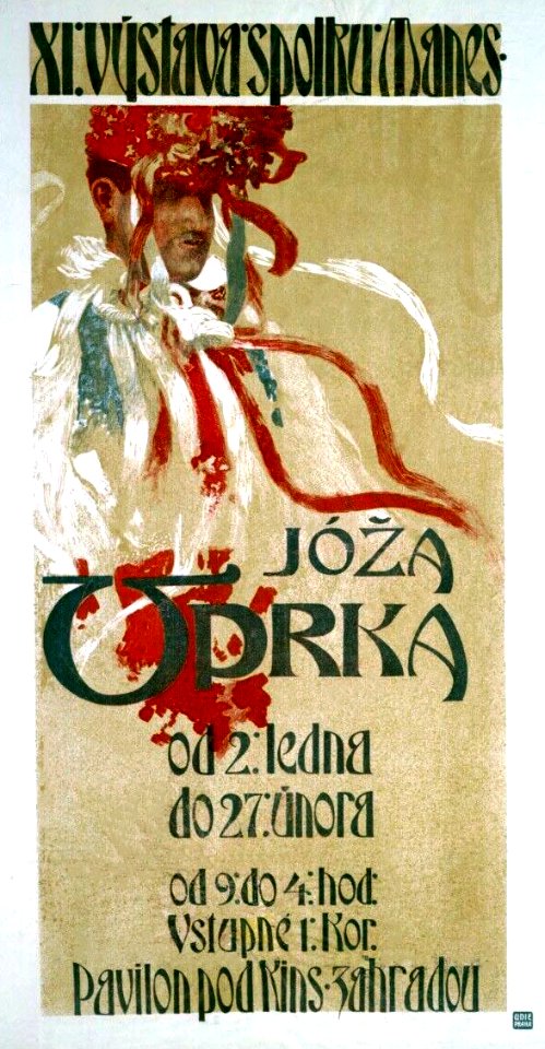 SCHEINER, Artuš.  XI. Výstava spolku Manes; Jóža Uprka, c. 1910.