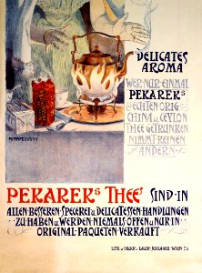 KARPELLUS, Adolf. 🇦🇹  Delicates Aroma, Pekareks Thee, 1899.