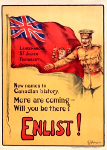 PATTERSON, C. J.  Canadian enlistment poster.