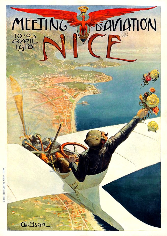 BROSSÉ, Charles Léonce (1871-1945).  Meeting d'Aviation-Nice, April 1910.