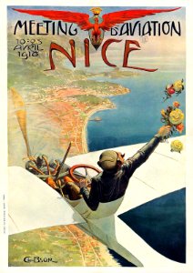 BROSSÉ, Charles Léonce (1871-1945).  Meeting d'Aviation-Nice, April 1910.