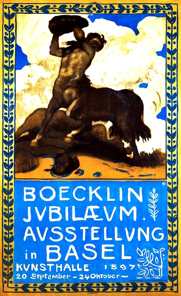 SANDREUTER, Hans.  Boecklin Jubilæum, Austellung in Basel, 1897.