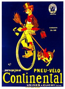MICH (Michel Liebeaux 1881-1923).  "...pourvu que j'aie un Pneu Vélo Continental", 1900.