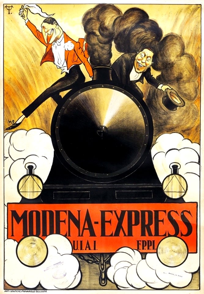 TIRELLI, Umberto.  Modena Express, c. 1905.