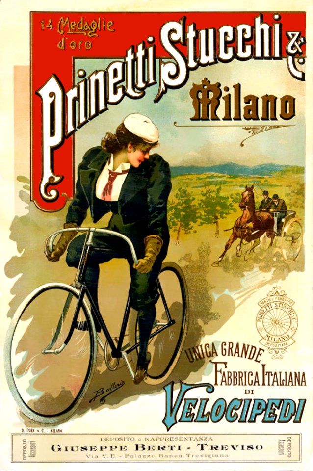 BALLERIO, Osvaldo.  Prinetti Stucchi, Velocipedi, Milano.