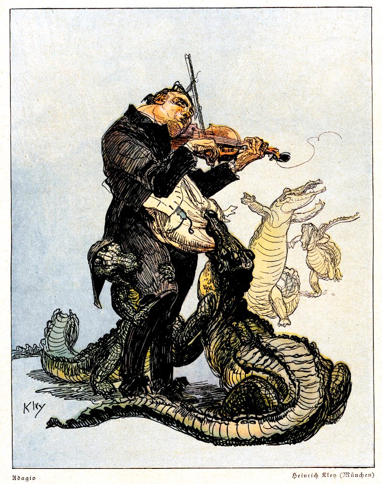 KLEY, Heinrich. 🇩🇪  ‘Adagio’, published in Jugend, 1919.