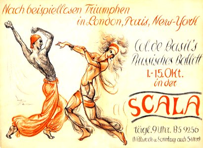Col de Basil's Russisches Ballett, in der Scala, Oct. 1939.