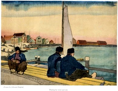PENFIELD, Edward.  Waiting for wind and tide, 1906.