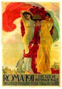 TERZI, Aleardo. Roma 1911, Esposizione Internazionale, 1911.. Free illustration for personal and commercial use.