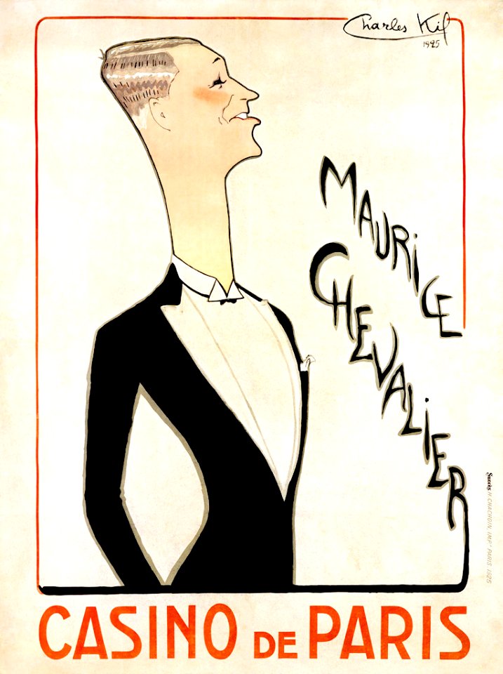 KIFFER, Charles.  Maurice Chevalier, Casino de Paris, 1925.
