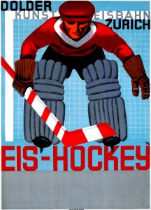DIGGELMANN, Alex Walter (1902-1987). 🇨🇭  Eis-Hockey, Zürich, 1935.