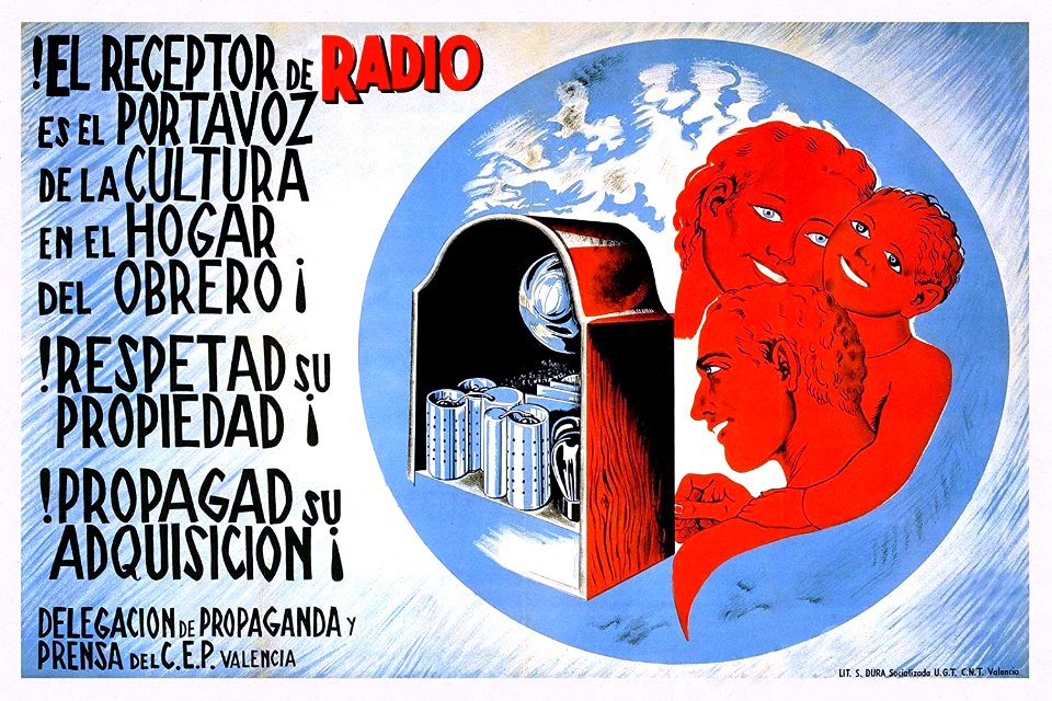 ¡El receptor de radio es el portavoz de la cultura en el hogar del obrero!, c. 1930s.