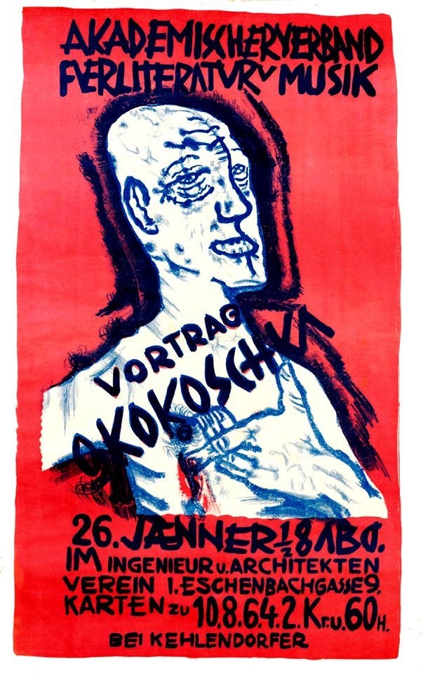 KOKOSCHKA, Oskar. Akademischerverband für Literatur u Musik, 1912.