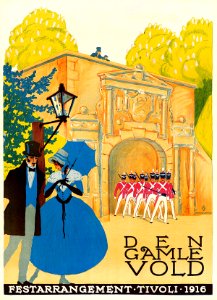 BØGELUND, Thor (1890-1959).  Den Gamle Vold, Festarrangement, Tivoli, 1916.