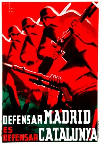 MARTÍ BAS BLASI, Joaquim. Defensar Madrid es defensar Catalunya.. Free illustration for personal and commercial use.