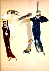 SACCHETTI, Enrico (1877-1967). 🇮🇹 Robes et femmes, 1913.. Free illustration for personal and commercial use.