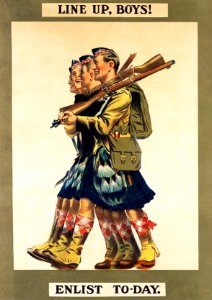 Line Up Boys!, Enlist To-Day, 1915.