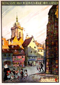 HANSI (Jean Jacques WALTZ).  Chemin de Fer d'Alsace et de Lorraine, Colmar.