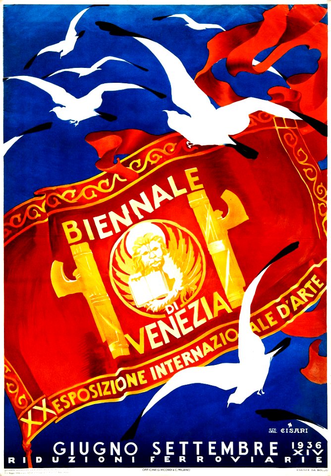 CISARI, Giulio (1892-1979). 🇮🇹 Biennale di Venezia, XX Esposizione Internacionale d'Arte, 1936.