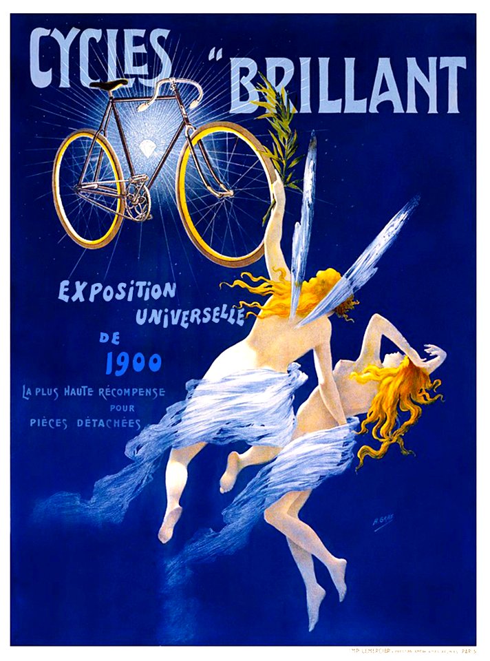 GRAY, H. (Henri BOULANGER, 1858-1924). 🇫🇷   Cycles Brilliant-Exposition Universelle, 1900.