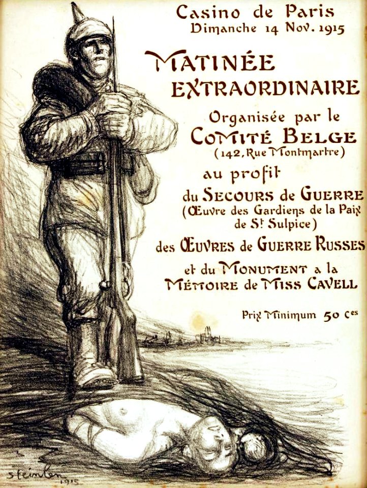 STEINLEN, Théophile Alexandre. 🇨🇭 Matinée Extraordinaire, Casino de Paris, 1915.