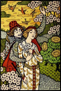 BERTHON, Paul.  [garden scene], c. 1895.