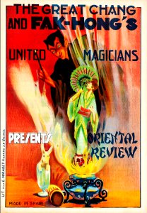 Great Chang and Fak-Hong's United Magicians, Oiental Review, c. 1930s.. Free illustration for personal and commercial use.