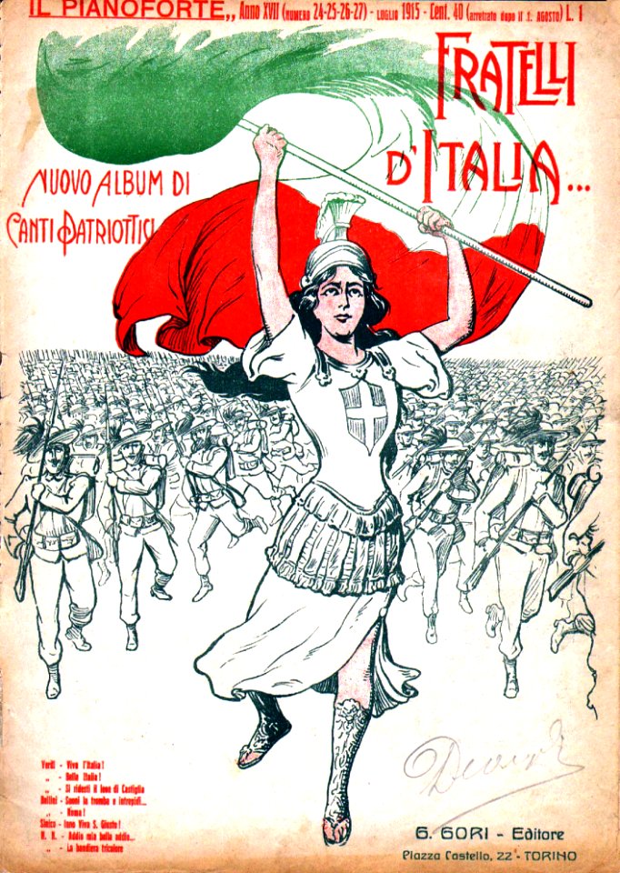 Fratelli d'Italia, Nuovo Album di Canti Patriottici, 1915.