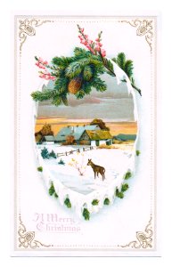 A Merry Christmas postcard