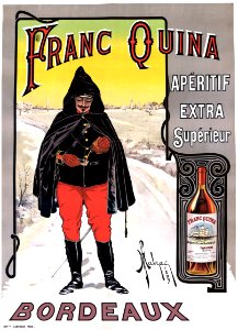 MALZAC, Franc.  Franc Quina, Apéritif, Bordeaux, 1899.