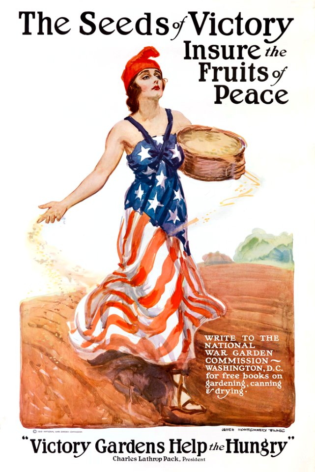 FLAGG, James Montgomery (1870-1960). 🇺🇸  The Seeds of Victory, c. 1918.