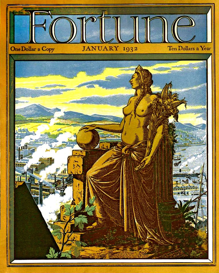 CLELAND, Thomas Maitland.  Cover of Fortune Magazine, Jan. 1932.