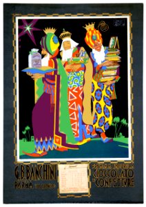 CARBONI, Erberto (LINCE).  Banchini Cioccolato e Confetture [Magi Kings], 1922.