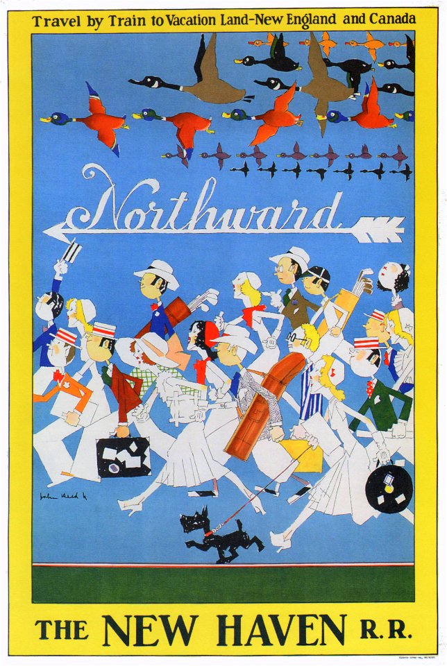 HELD, John Jr.  Northward, The New Haven R. R., 1930.