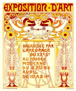 CRESPIN, Adolphe (1859-1944).  Exposition d'Art, Au Musée Moderne, April 1898.