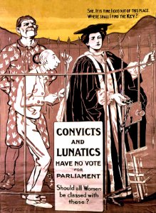 HARDING ANDREWS, Emily.  Convicts and Lunatics have no vote... Should all Women be classed with these?, 1910.