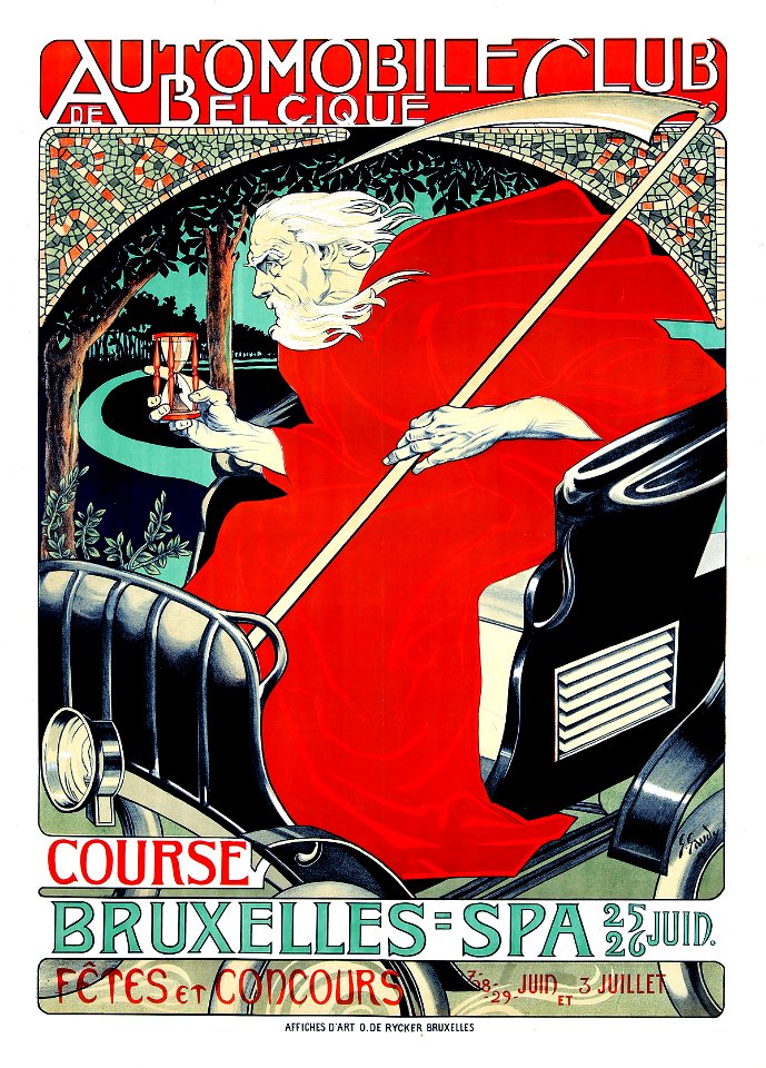 GAUDY, Georges.  Automobile Club de Belgique, Course Bruxelles-Spa.