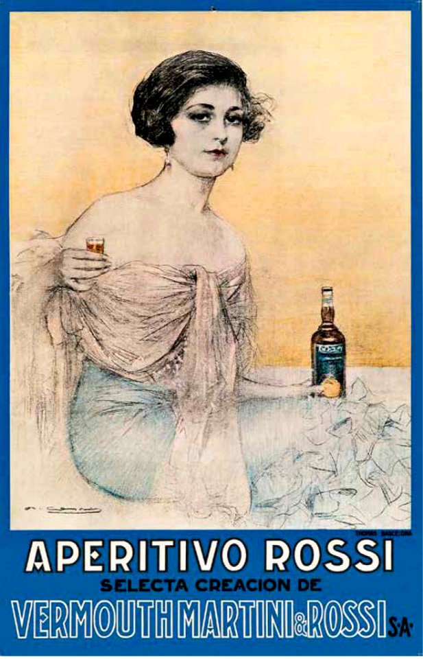CASAS CARBÓ Ramón.  Aperitivo Rossi, 1927.