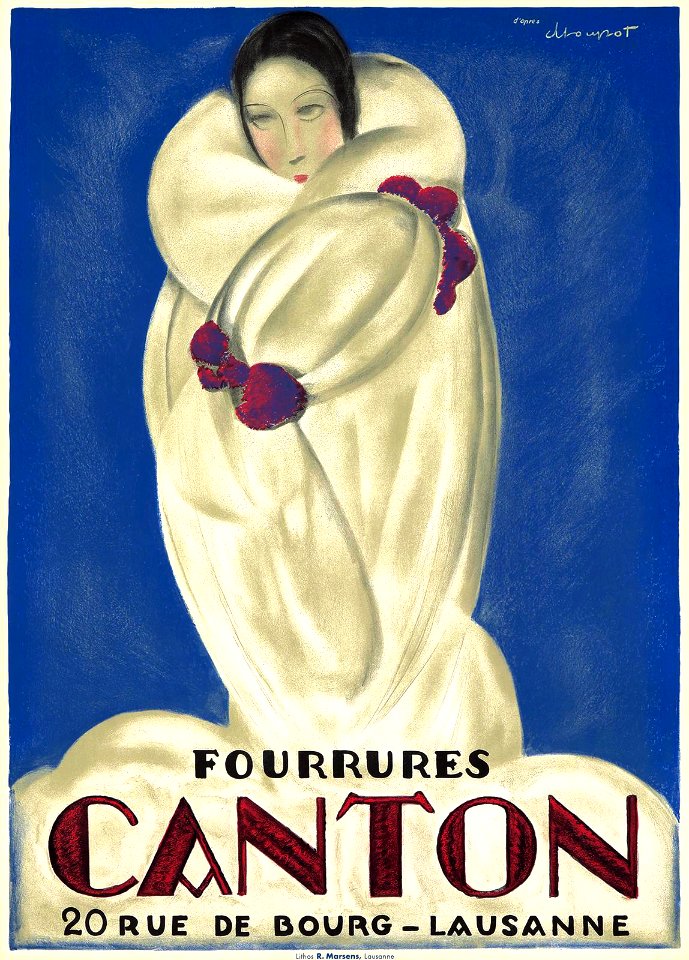 LOUPOT, Charles (1892-1962).  Fourrures Canton, Lausanne, 1949.