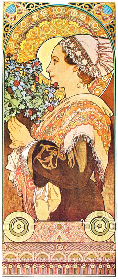 Alphonse Mucha - PaP44 Chardon De Greves/Sea-Holly, c.1901.