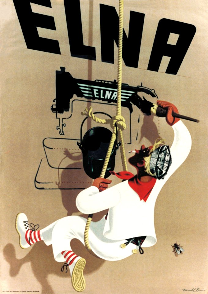 BRUN, Donald (1909-1999).  🇨🇭 Elna Sewing Machine, 1946.