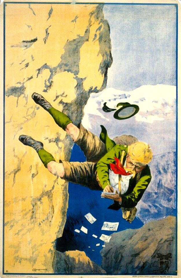 RANZENHOFER, Emil.  [mountain climber] postcard, c. 1910.