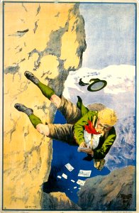 RANZENHOFER, Emil. [mountain climber] postcard, c. 1910.. Free illustration for personal and commercial use.